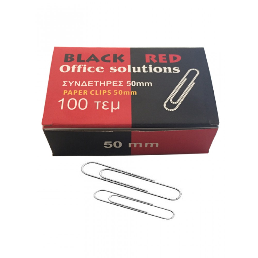 ΣΥΝΔΕΤΗΡΕΣ BLACK RED ΝΙΚΕΛ 50ΜΜ ΚΟΥΤΑΚΙ 100 ΤΕΜ Είδη γραφείου
