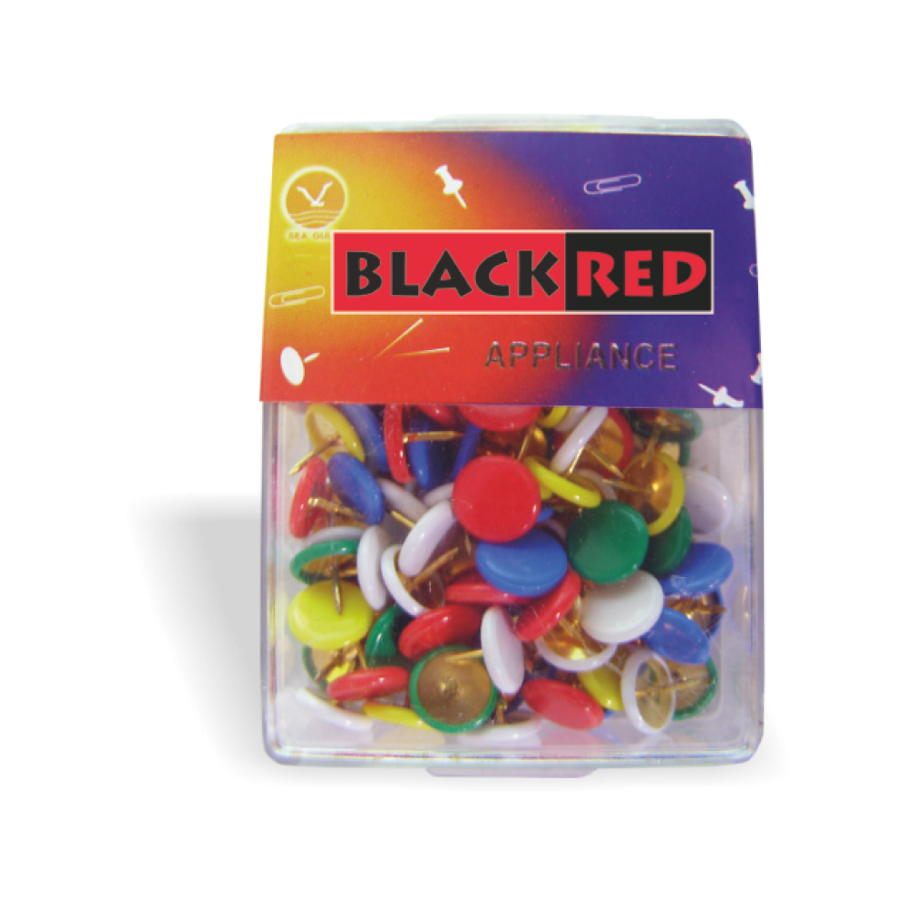 ΠΙΝΕΖΕΣ BLACK RED ΑΤΣΑΛΙΝΕΣ ΜΕ ΠΛΑΣΤΙΚΟ ΚΕΦΑΛΙ Είδη γραφείου