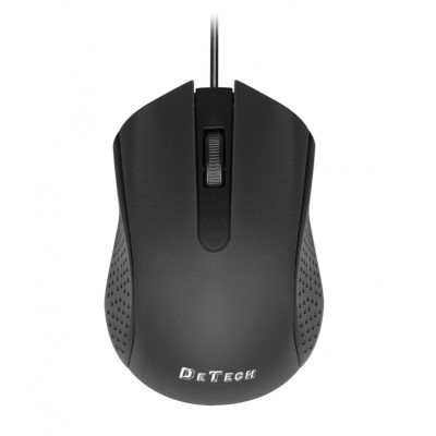 DE TECH OPTICAL MOUSE 1200DPI ΜΑΥΡΟ(958)