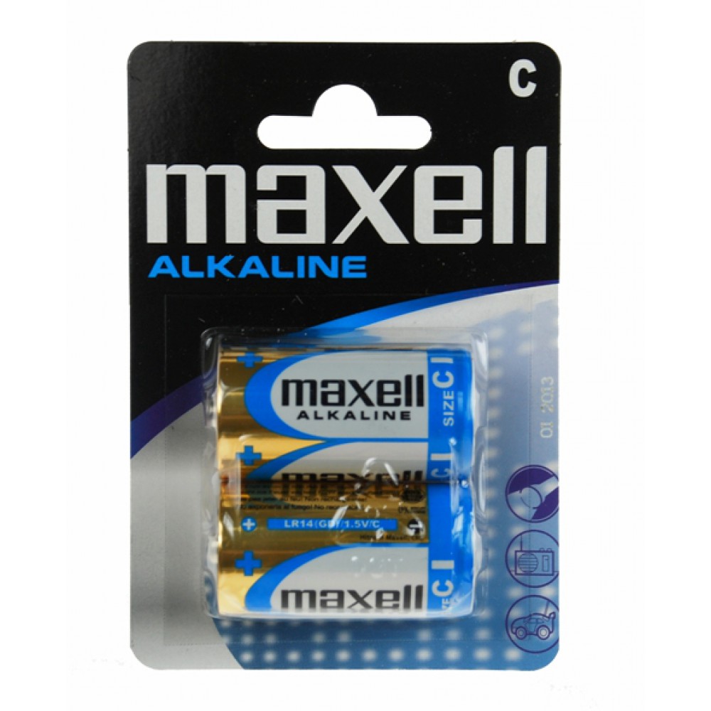 MAXELL ΜΠΑΤΑΡΙΕΣ ΑΛΚΑΛΙΚΕΣ LR14 C BL. 2 ΑΔΑ Μπαταρίες