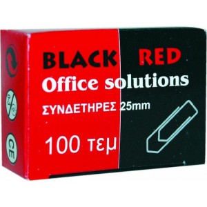 ΣΥΝΔΕΤΗΡΕΣ BLACK RED ΝΙΚΕΛ 25MM ΚΟΥΤΑΚΙ 100 ΤΕΜ Είδη γραφείου