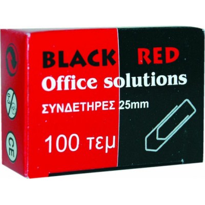 ΣΥΝΔΕΤΗΡΕΣ BLACK RED ΝΙΚΕΛ 25MM ΚΟΥΤΑΚΙ 100 ΤΕΜ
